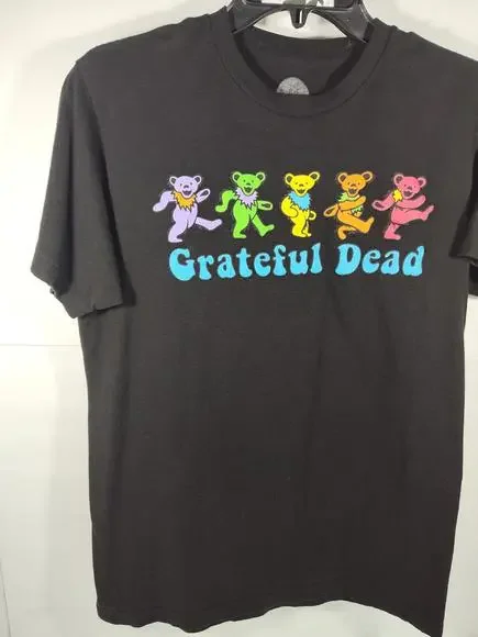 Grateful Dead Dancing Bears Black T-Shirt Size Large EUC - Picture 3 of 6